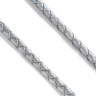 Купить Шнур кожаный 40 натуральный плетёный круглый 3мм серебристый (1м) с доставкой по России