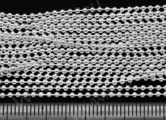 Цепочка I025 шариковая d=1,5мм серебристая (Iron) (50см)