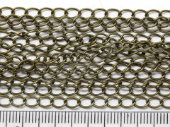 Цепочка I031 простая кручёная звено 5,5*3,8мм античная бронза (Iron) (50см)