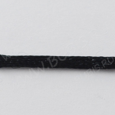 Шёлковый шнур 01 2мм чёрный (1м)