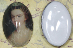 Кабошон стеклянный 16 Овал 30*20*8,5мм рисунок 10 (стекло)