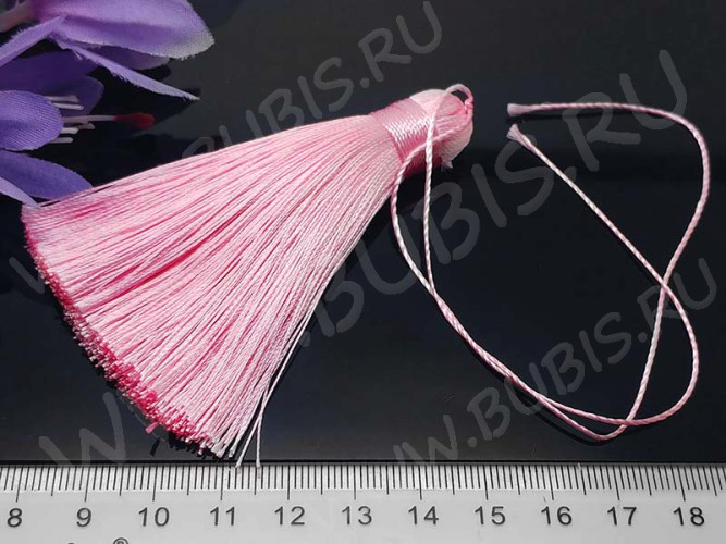 Декоративный элемент 074 Кисть струящаяся 80*12мм розовая (декоративные элементы)