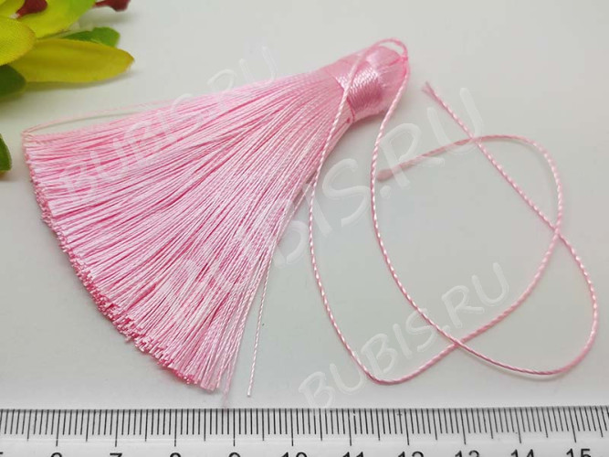 Декоративный элемент 074 Кисть струящаяся 80*12мм розовая (декоративные элементы)
