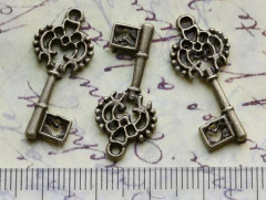 Подвеска Ключик 30 3D ажурный 27*12*2,2мм античная бронза (литьё)