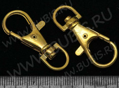 Карабин для брелка 04 36,5*15*5,5мм золотистый (Iron)