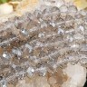Бусина кристалл Абакус гранёный 10*10*7,5мм серый прозрачный (имитация Сваровски) Купить Бусина кристалл Абакус гранёный 10*10*7,5мм серый прозрачный (имитация Сваровски) с доставкой по России