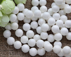 Бусина округлая 8мм Перламутр белый (камни)