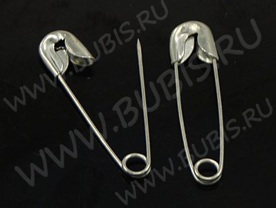 Основа (заготовка) для броши №104 булавка английская 30*7*2,3мм цвет платины (Iron)(20шт)