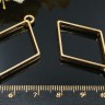 Купить Подвеска Рамка 04 Ромб 40*25,5*3,5мм золотистая (литьё) с доставкой по России