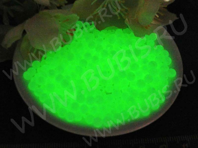 Бусина округлая 57 Шар 4мм СВЕТОНАКОПИТЕЛЬНЫЙ непрозрачный (акрил) (100шт.)