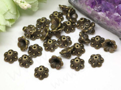 (СКИДКИ!!!) 081 Шапочка-чашечка Цветок 9,5*9*5,5мм античная бронза (литьё) (10шт.)