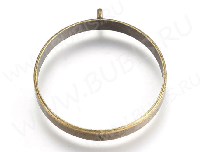 Подвеска Рамка 41 Круг глубокий 38*35*4,8мм античная бронза (литьё)