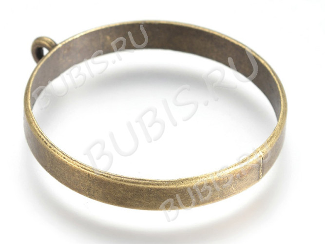 Подвеска Рамка 41 Круг глубокий 38*35*4,8мм античная бронза (литьё)