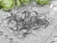 Швензы-крючки №014 с пружинкой и шариком 20*18,5мм цвет платины (Brass) (10 пар)