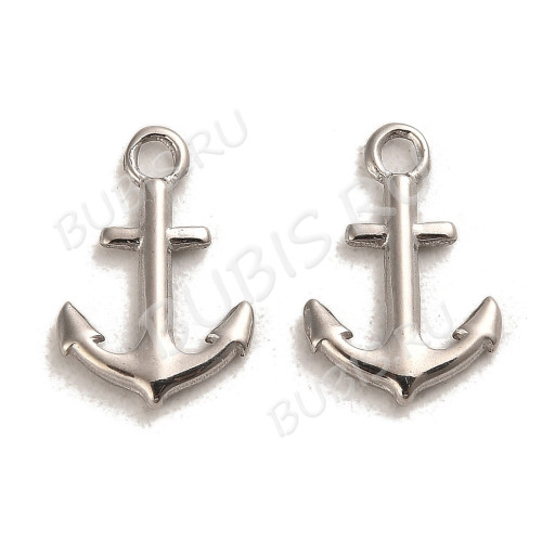 Подвеска Якорь 22 стальной коннектор 16*11мм тоггл цвет платины (Хирургическая сталь)
