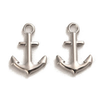 Подвеска Якорь 22 стальной коннектор 16*11мм тоггл цвет платины (Хирургическая сталь)