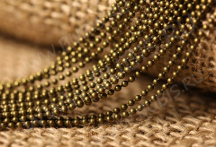 Цепочка C09 шариковая d=1,5мм античная бронза (Brass) (50см)