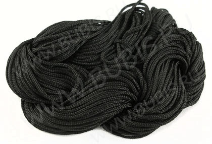 (СКИДКИ!!!) Нейлоновый шнур 01 1мм чёрный (24м)