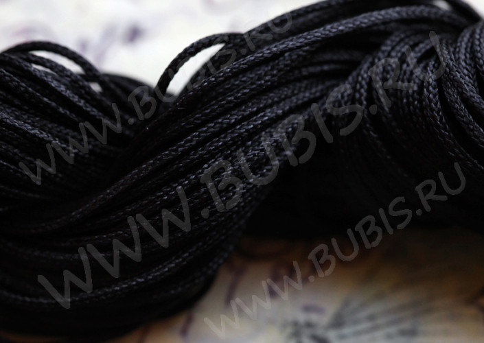 (СКИДКИ!!!) Нейлоновый шнур 01 1мм чёрный (24м)