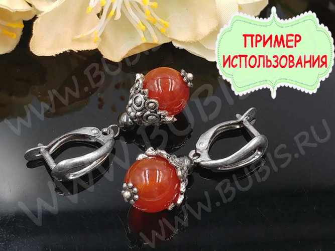 Бусина округлая 4мм Гематит (камни) (10шт.)