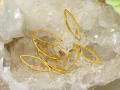 (СКИДКИ!!!) Декоративный элемент 009 Овальный  15*5*0,8мм золотистый (Brass) (10шт.)