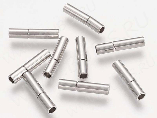 Замочек-застёжка №54 штыковой для вклеивания (1,5мм) со штырьком 12,5*2,4мм цвет платины (Brass)