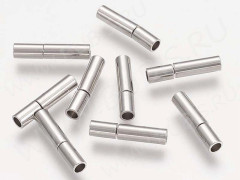 Замочек-застёжка №54 штыковой для вклеивания (1,5мм) со штырьком 12,5*2,4мм цвет платины (Brass)