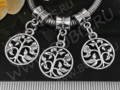 Бейл с подвеской Пандора 44 Дерево 29*15*7мм античное серебро (Pandora Style)