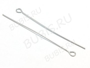 (СКИДКИ!!!) Штифт с петлёй 40*0,6мм стальной (хирургическая сталь) (50шт.)