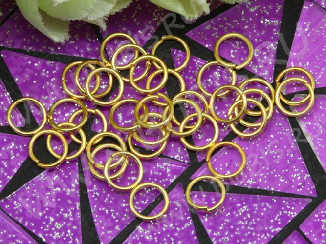 (ОПТ) Колечки обычные 6*0,7мм золотистые (Iron) (100гр)