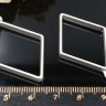 Купить Подвеска Рамка 04 Ромб 40*25,5*3,5мм матовая серебристая (литьё) с доставкой по России