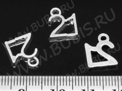  Подвеска Цифры 03 число &quot;21&quot; 12*10*2мм серебристое (литьё)