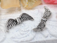 (СКИДКИ!!!) Бусина 188 Крылья 15 3D 21,5*7,5*3мм античное серебро (литьё) (10шт.)