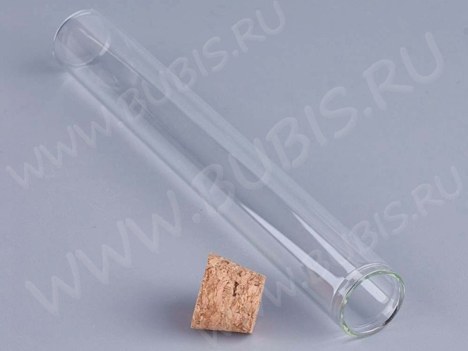 Бутылочка 80 с пробкой 40мл 155*20*20мм прозрачная (стекло)