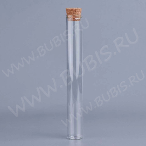 Бутылочка 80 с пробкой 40мл 155*20*20мм прозрачная (стекло)