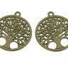 Купить Подвеска Дерево жизни 18 коннектор в круге 38*34*2мм античная бронза (литьё) с доставкой по России