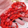 Бусина каменная Бесформенная 20 Овалы 10-12*4,5-5,5мм Коралл красный натуральный (камни) (НИТЬ) Купить Бусина каменная Бесформенная 20 Овалы 10-12*4,5-5,5мм Коралл красный натуральный (камни) (НИТЬ) с доставкой по России