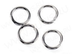 Колечки одинарные 8*1мм Ювелирная сталь цвет платины (Хирургическая сталь) (50шт)