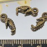 Купить (СКИДКИ!!!) Подвеска Морской конёк 05 3D 13*5*2,5мм античная бронза (литьё) (10шт.) с доставкой по России