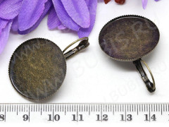 Швензы с французским замком №40 с сеттингом 25мм 38*26*13мм античная бронза (Brass) (1 пара)