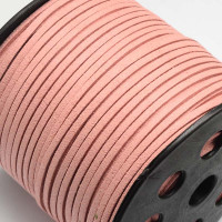 Замшевый шнур 04 плоский 4*1,4мм лососёвый розовый (1м)