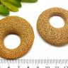Купить Кулон 0863 Бублик 50*50*11мм Лава вулканическая т.жёлтая (камни) с доставкой по России
