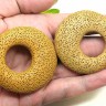Купить Кулон 0863 Бублик 50*50*11мм Лава вулканическая т.жёлтая (камни) с доставкой по России