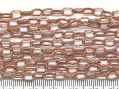 Цепочка I001 с узором звено 7*4,5мм светлая античная медь (Iron) (50см)