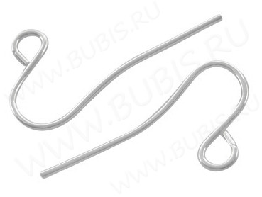 (ОПТ) Швензы-крючки №013 20*12*0,6мм серебристые (Iron) (50 пар)