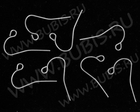 (ОПТ) Швензы-крючки №013 20*12*0,6мм серебристые (Iron) (50 пар)