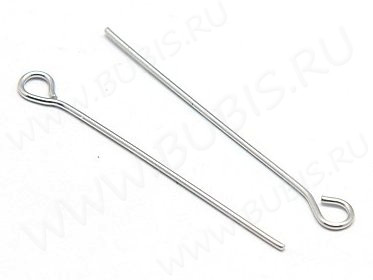 (СКИДКИ!!!) Штифт с петлёй 30*0,6мм стальной (Хирургическая сталь) (50шт)