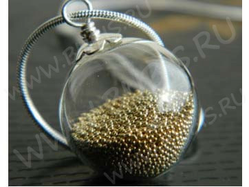 Пузырь стеклянный 45 Шар (2 отверстия) БОЛЬШОЙ 50мм прозрачный (стекло)