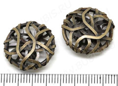 Бусина ажурная 18 проволочная 19*19*6,5мм античная бронза (Iron)