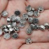 Купить (СКИДКИ!!!) Бусина 108 Таблетка с узором 6,5*6,5*3,3мм античное серебро (литьё)(10шт) с доставкой по России